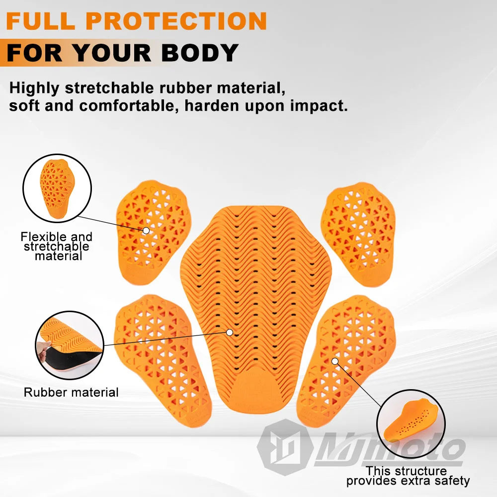 CE Certification Motorcycle Protectors Built-In Motorbike Jacket's Back Pads Motocross Knee Elbow Pads Moto Protective Gear