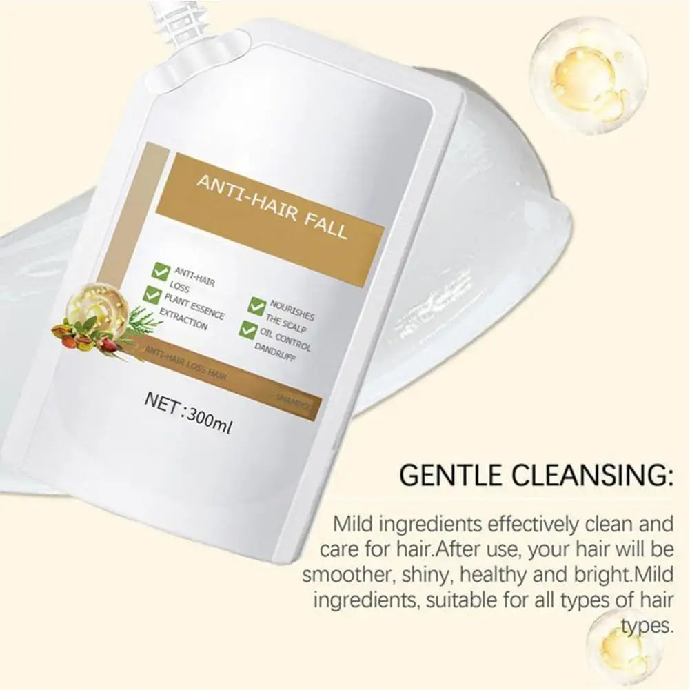 Anti-Fall Shampoo - Nourishes Scalp & Strengthens Hair for Shiny, Healthy Looking Locks with Gentle Cleansing 300ml