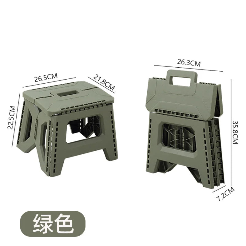 Folding stool, kindergarten low thickened maza stool, outdoor camping chair, household portable stall small bench