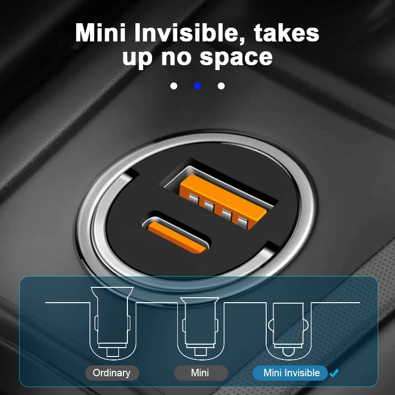 BLALION 100W Dual Ports USB Car Charger Lighter Fast Charging Car Phone Charger Adapter for iPhone 13 12 Xiaomi Huawei Samsung