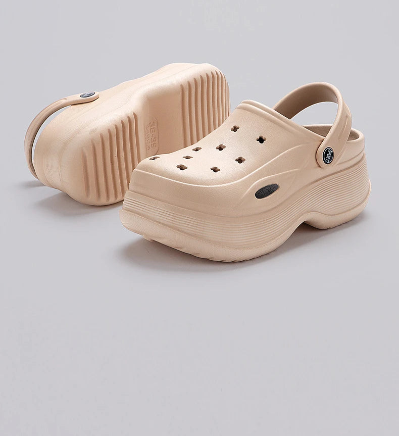 Chunky Platform Clogs Sandals for Women 2024 Summer Non-Slip Beach Slippers Woman Thick Bottom Eva Wedges Sandles Garden Shoes