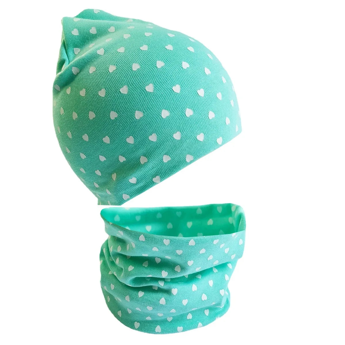Spring Autumn 2PCS Baby Beanie Hat Scarf Stars Print Warm Toddler Hat Scarf for Girls and Boys Infant Hats Set Kids Skull Caps