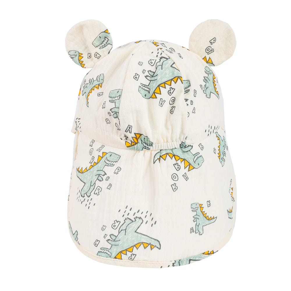 New Panama Autumn Baby Bucket Hat for Boys Girls Cartoon Breathable Mesh Children's Beach Shawl Sun Hat Kids UV Protection Cap