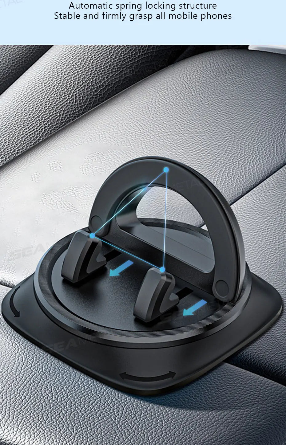 BLALION 360° Rotation Car Phone Holder Mat Pad Dashboard Automatic Clamping Anti Slip Anti bumping Stand For Phone GPS Bracket
