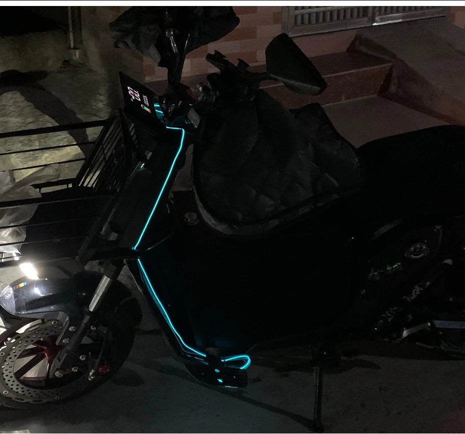 BLALION 12V Motorcycle LED Ambient Decorative Strip Light Car DRL Styling Flexible Atmosphere Lights APP Control Waterproof Lamp