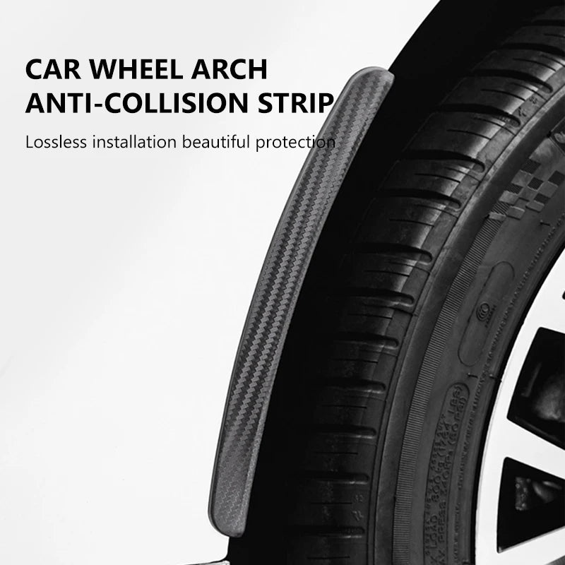 BLALION Car Fender Protector Strip Universal Front Tyre Strip Anti Scratch Protector Wheel Tyre Eyebrow Mud Guard Glue Stickers
