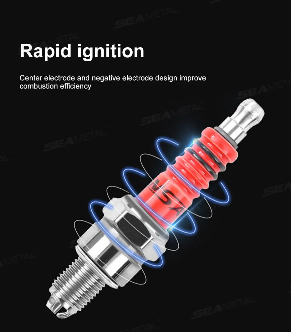 BLALION Racing Spark Plug 3 Triple Electrode A7TC D8TC For GY6 CG 50 70 110 125 150CC Motorcycle Atv Scooter Dirt Bike Go Kart