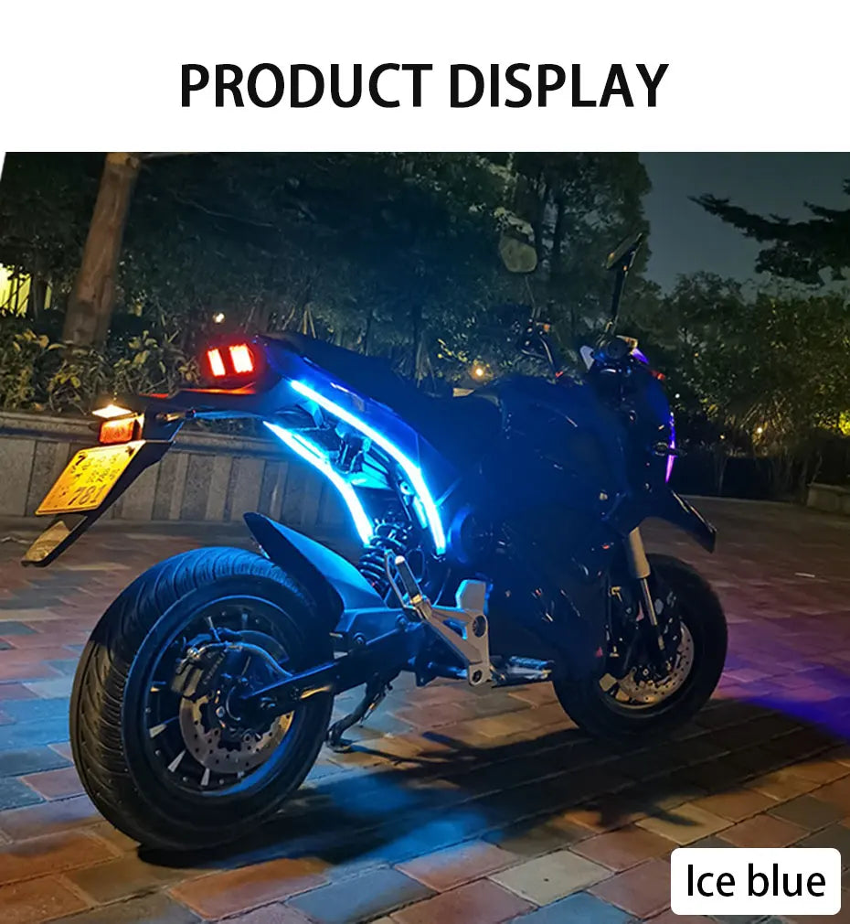 BLALION Motorcycle Turn Signal Lights LED Daytime Running Lights Tail Light DRL Waterproof Decoration Strip Brake Flowing Light