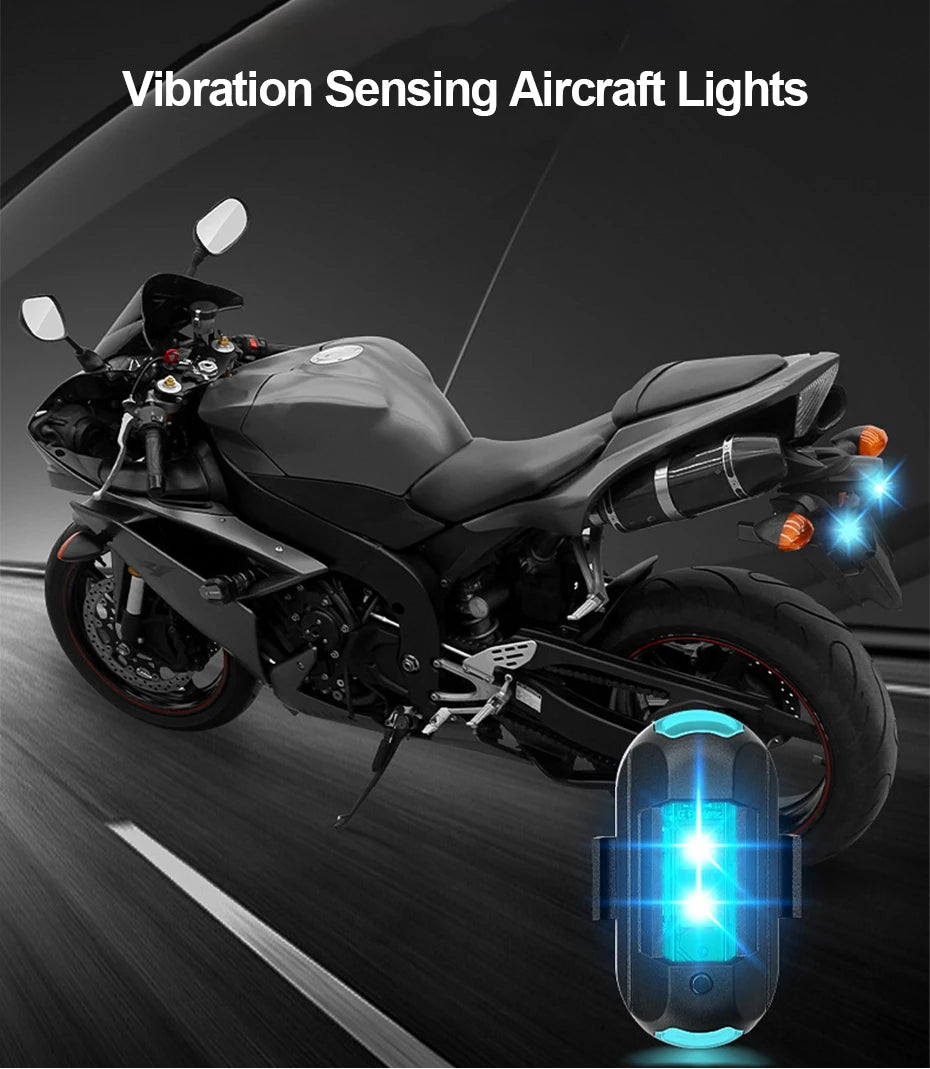 BLALION Motorcycle Light Drone Strobe Light USB LED Anti-Collision Bike Aircraft Night Flying Mini Flashing Warning Signal Light