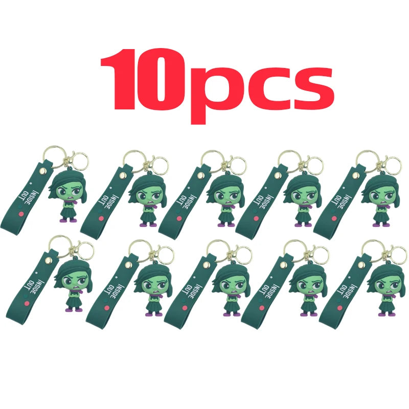 1-40PCS wholesale Inside Out 2 keychain Plush Cartoon Character keychain Pendant Personality Creative Glue Doll Small Pendant