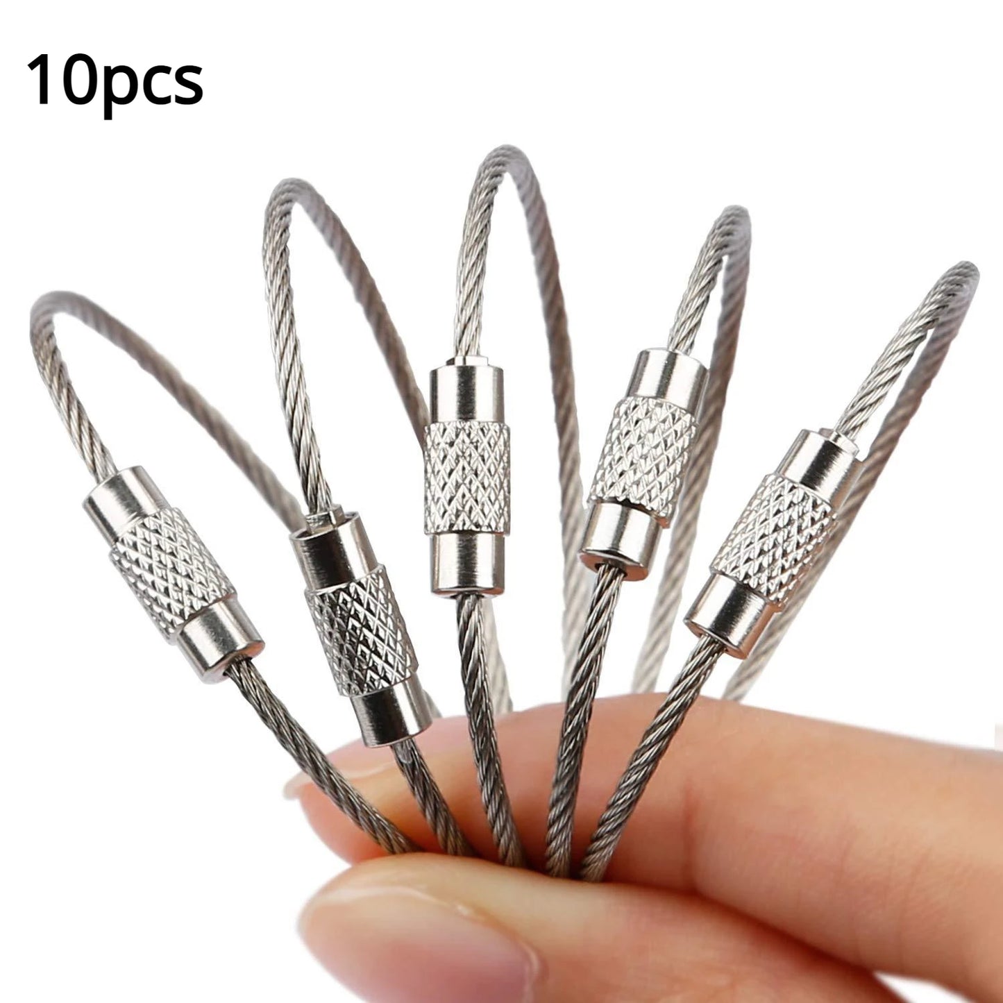 15CM Outdoor Tools EDC Camping Tools Tactical Equipment Multi Keychain Kit 304 Stainless Steel Wire Rope Keyring Travel Ch