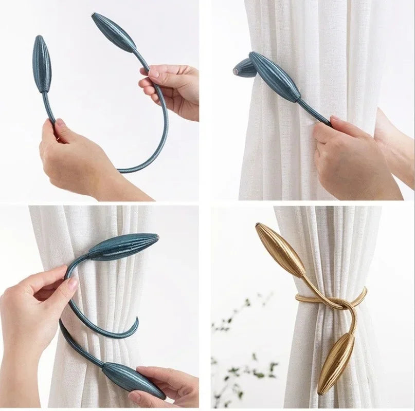 1 Pcs Buckle Curtain Tying Rope Household Convenience Curtain Buckle Simple Curtain Strap Punching-free Installation Tying Rope