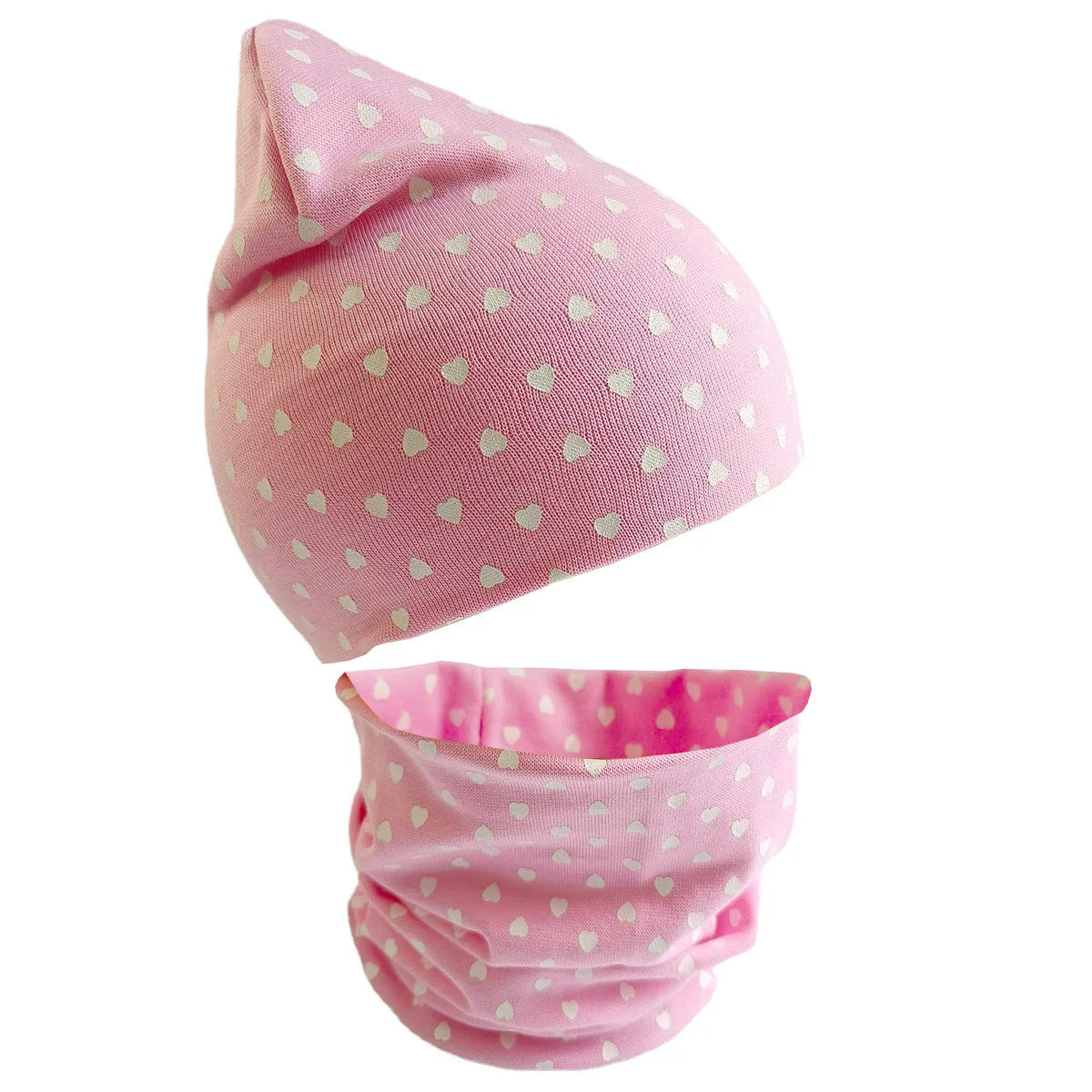 Spring Autumn 2PCS Baby Beanie Hat Scarf Stars Print Warm Toddler Hat Scarf for Girls and Boys Infant Hats Set Kids Skull Caps