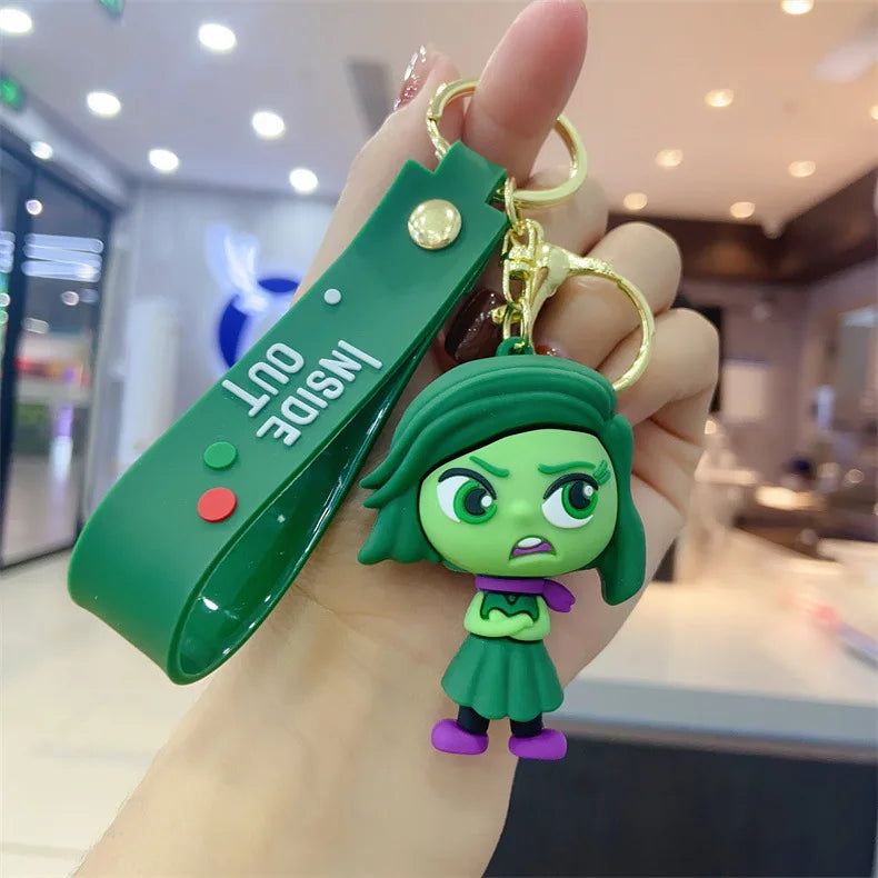 1-40PCS wholesale Inside Out 2 keychain Plush Cartoon Character keychain Pendant Personality Creative Glue Doll Small Pendant