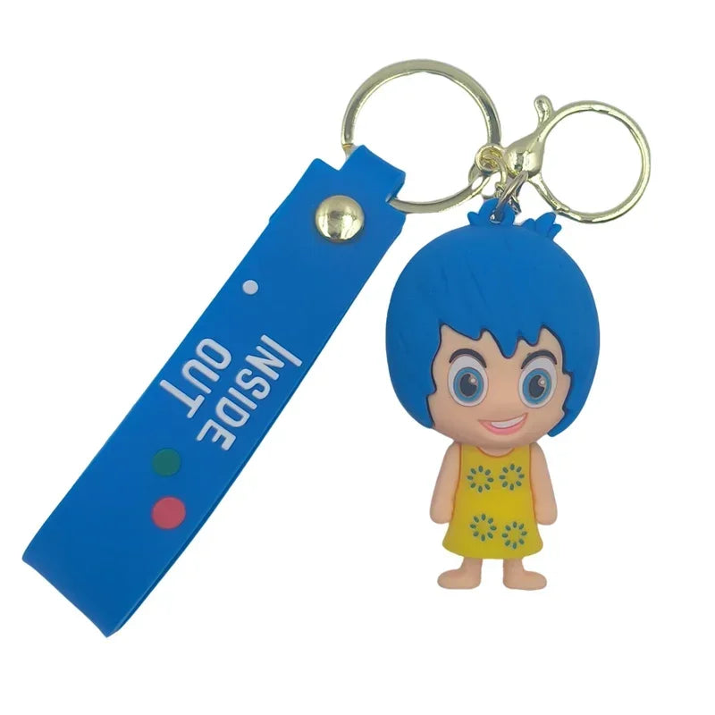 1-40PCS wholesale Inside Out 2 keychain Plush Cartoon Character keychain Pendant Personality Creative Glue Doll Small Pendant