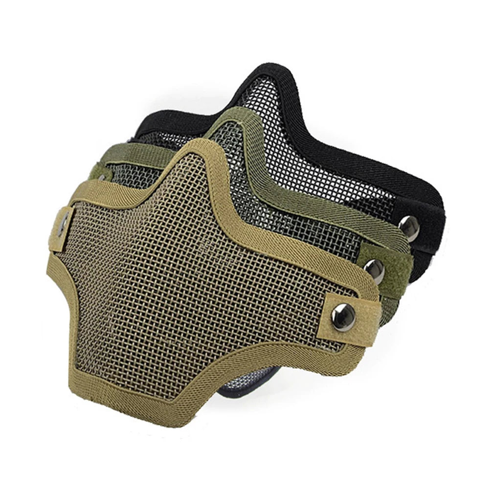 Tactical Airsoft Mask Outdoor Hunting Metal Wire Mesh Protective Mask BB Gun Shooting Paintball Accessories