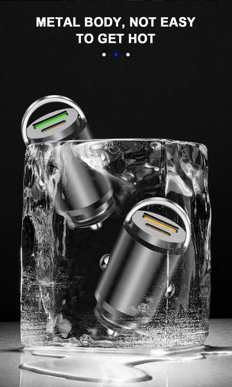 BLALION 100W Dual Ports USB Car Charger Lighter Fast Charging Car Phone Charger Adapter for iPhone 13 12 Xiaomi Huawei Samsung