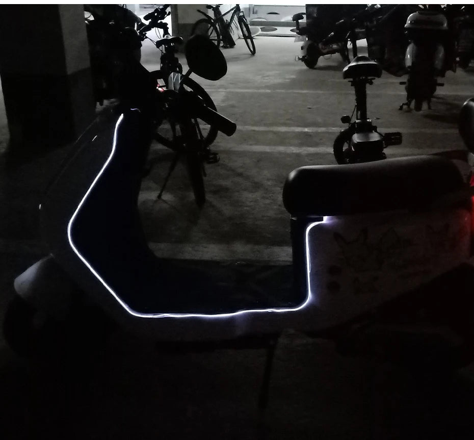 BLALION 12V Motorcycle LED Ambient Decorative Strip Light Car DRL Styling Flexible Atmosphere Lights APP Control Waterproof Lamp