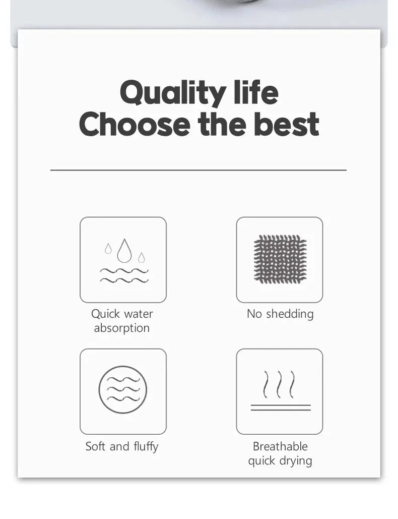 Thickened Absorbent Quick Drying Bath Towel Beach Towel Soft Face Towels Bathroom Men Women's Household Use For Home For couples
