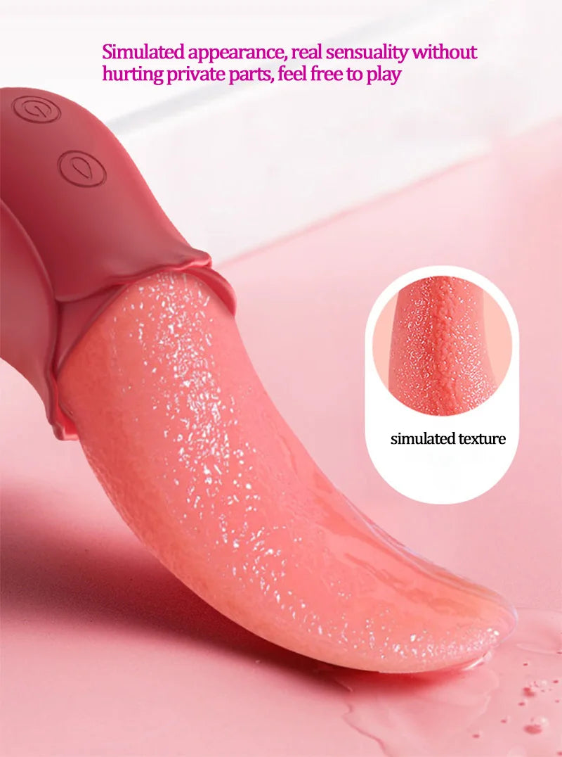 Swing Vibrator for Female Oral Nipple Clitoris Stimulator G-Spot Tongue Licking for Woman Adults Masturbator Sex Toys