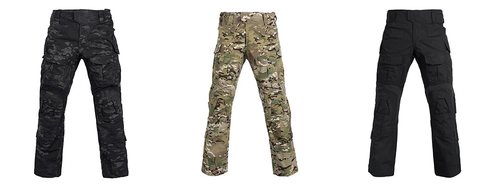 Men Combat Camo Cargo Pants Outdoor Tactical Training Trousers Camouflage Multicam Trekking Hunting Clothes