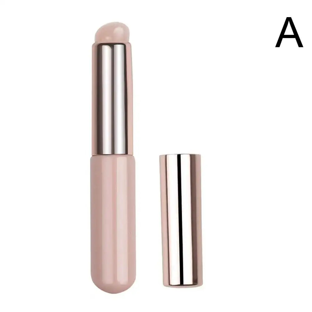 Upgrade Silicone Lip Brush Portable Round Head Lip Brush Professional Mini Concealer Smudge Brush With Cover Makeup Brush
