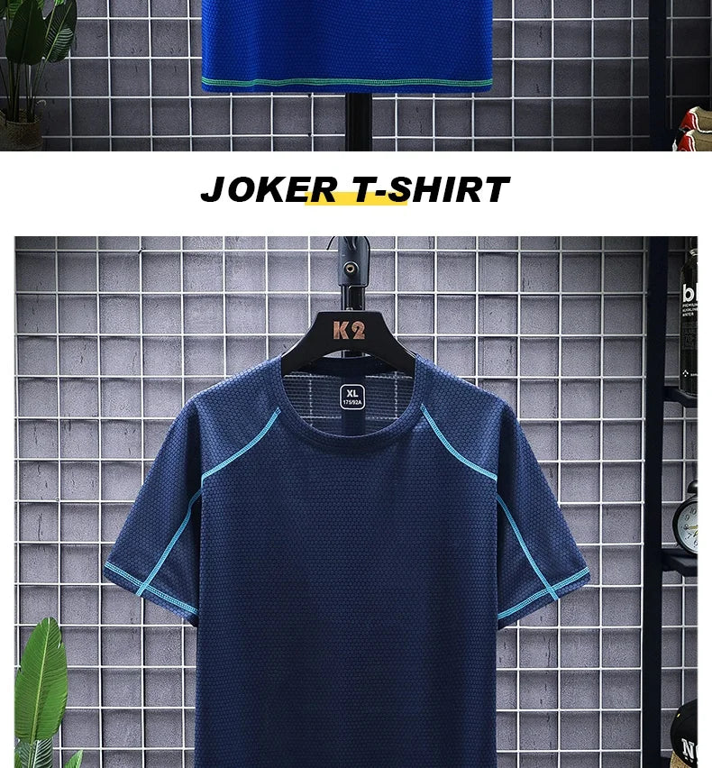 NASA GISS 2024 New Second Open Group Purchase Stall Spot Ice Silk T-shirt Men's Short sleeved Loose Quick Drying Top Silk Smooth
