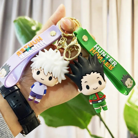 Anime Hunter X Hunter Keychain Silicone Figure Car Keychains Key Chain Pendant Keyring Accessories Holder Bag Jewelry Gifts