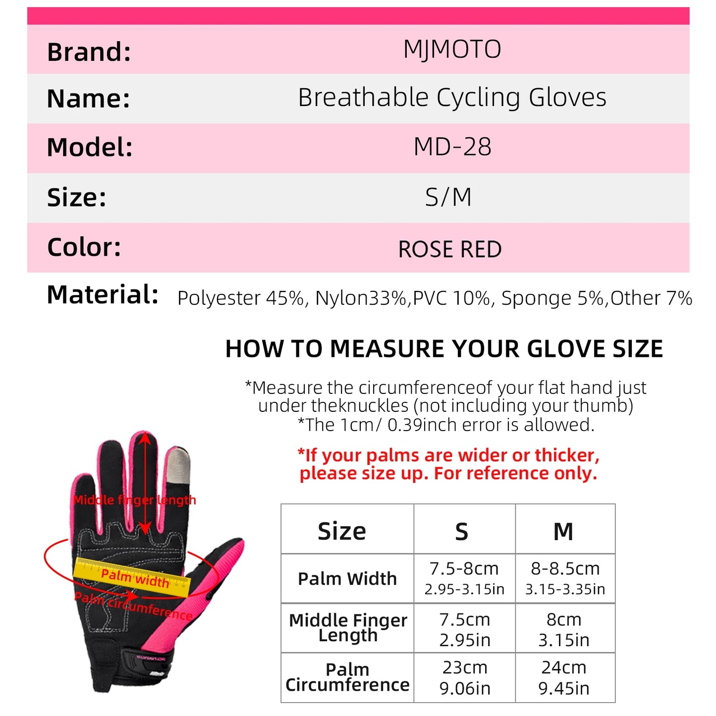 MJMOTO Women Pink Motorcycle Gloves Summer Lady Breathable Motocross Motorbike Gloves Moto Bicycle Cycling Gloves For Female