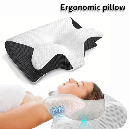Ergonomic Memory Foam pillow 2 in 1 Help Sleep And Protect The Neck Cervical Orthopedic Travel Neck Pillow For Sleeping For Home