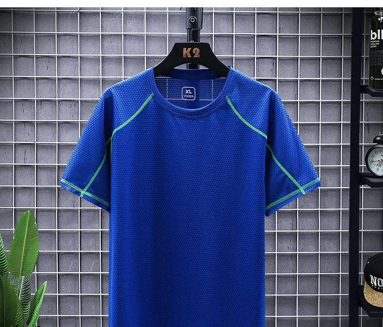 NASA GISS 2024 New Second Open Group Purchase Stall Spot Ice Silk T-shirt Men's Short sleeved Loose Quick Drying Top Silk Smooth