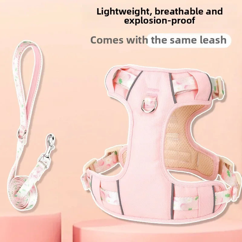 Dog Collars Harness Pet Products Chest Puppy Collar Supplies Accessories Big Pets Dogs Tactical Vest Things Cats Leash