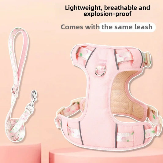 Dog Collars Harness Pet Products Chest Puppy Collar Supplies Accessories Big Pets Dogs Tactical Vest Things Cats Leash