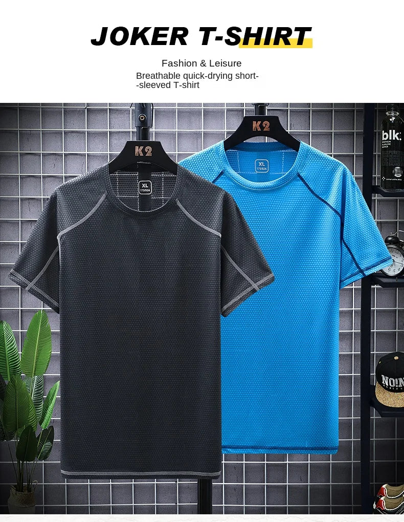 NASA GISS 2024 New Second Open Group Purchase Stall Spot Ice Silk T-shirt Men's Short sleeved Loose Quick Drying Top Silk Smooth