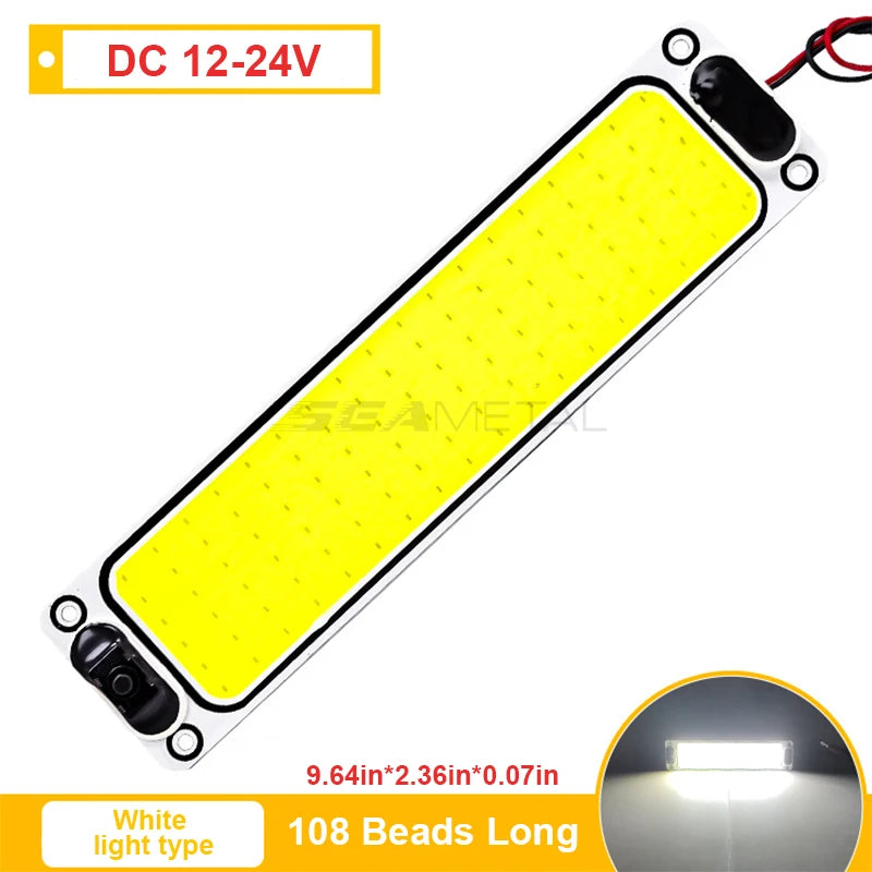 BLALION LED Car COB Light Interior Readling Lamp for Truck Van Boat Dome Lights High Brightness Panel Bulb with Switch 12V-24V