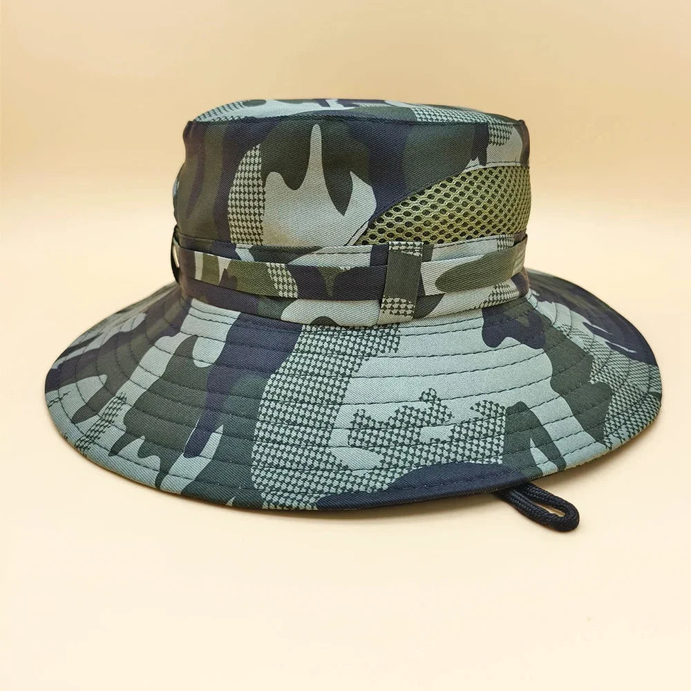 Summer Baby Sun Hat for Boys and Girls Outdoor Camouflage Anti UV Travel Hat Autumn Kids Beach Bucket Cap Hiking Caps 3-7 Years