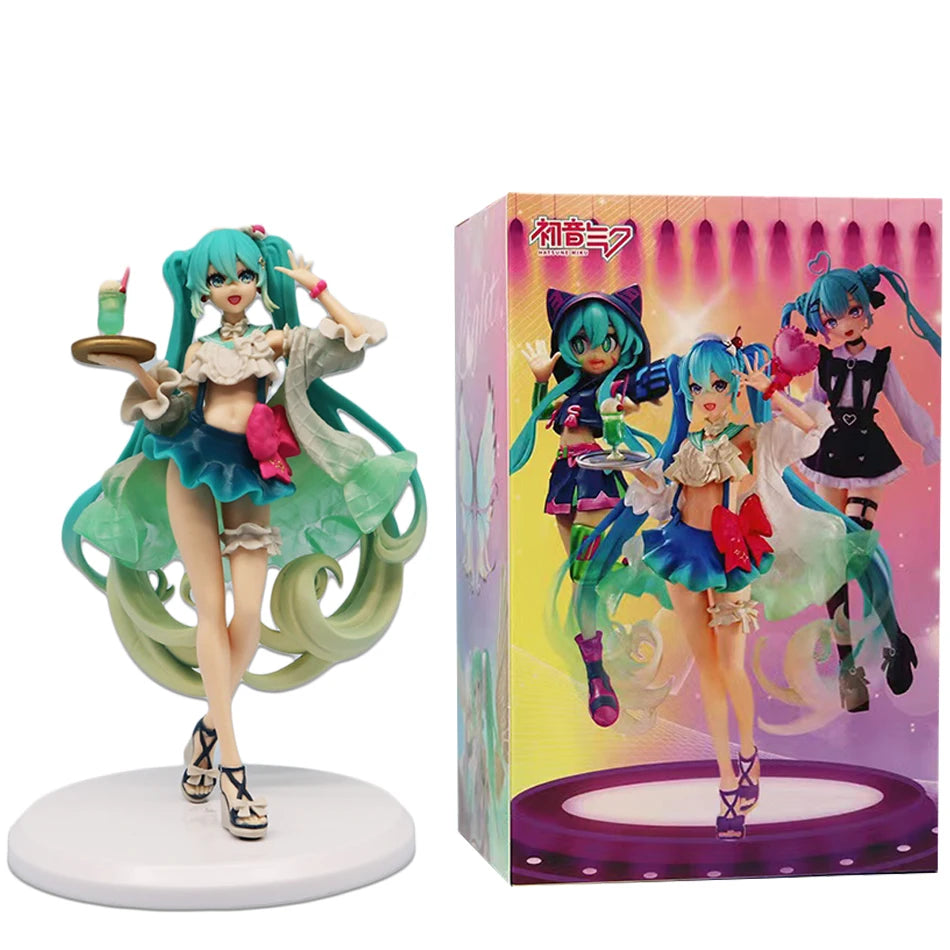 Judai Original Furyu Exceed Creative VOCALOID Hatsune Miku Melon Soda Float PVC Action Figure Model Doll Toys In Stock
