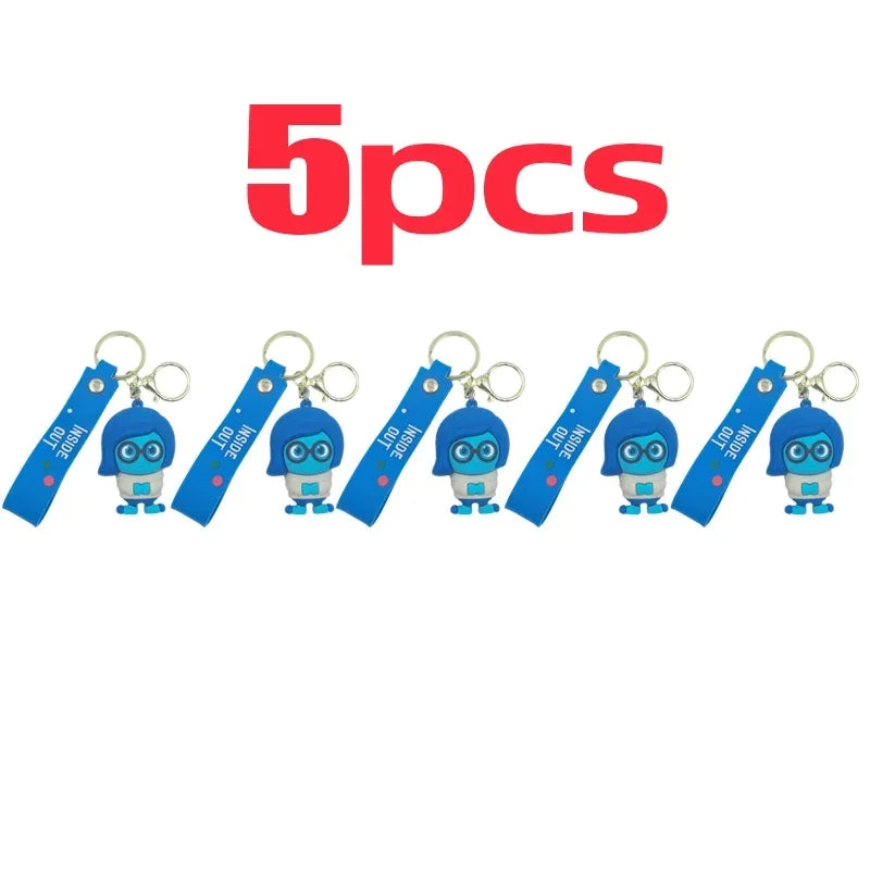 1-40PCS wholesale Inside Out 2 keychain Plush Cartoon Character keychain Pendant Personality Creative Glue Doll Small Pendant