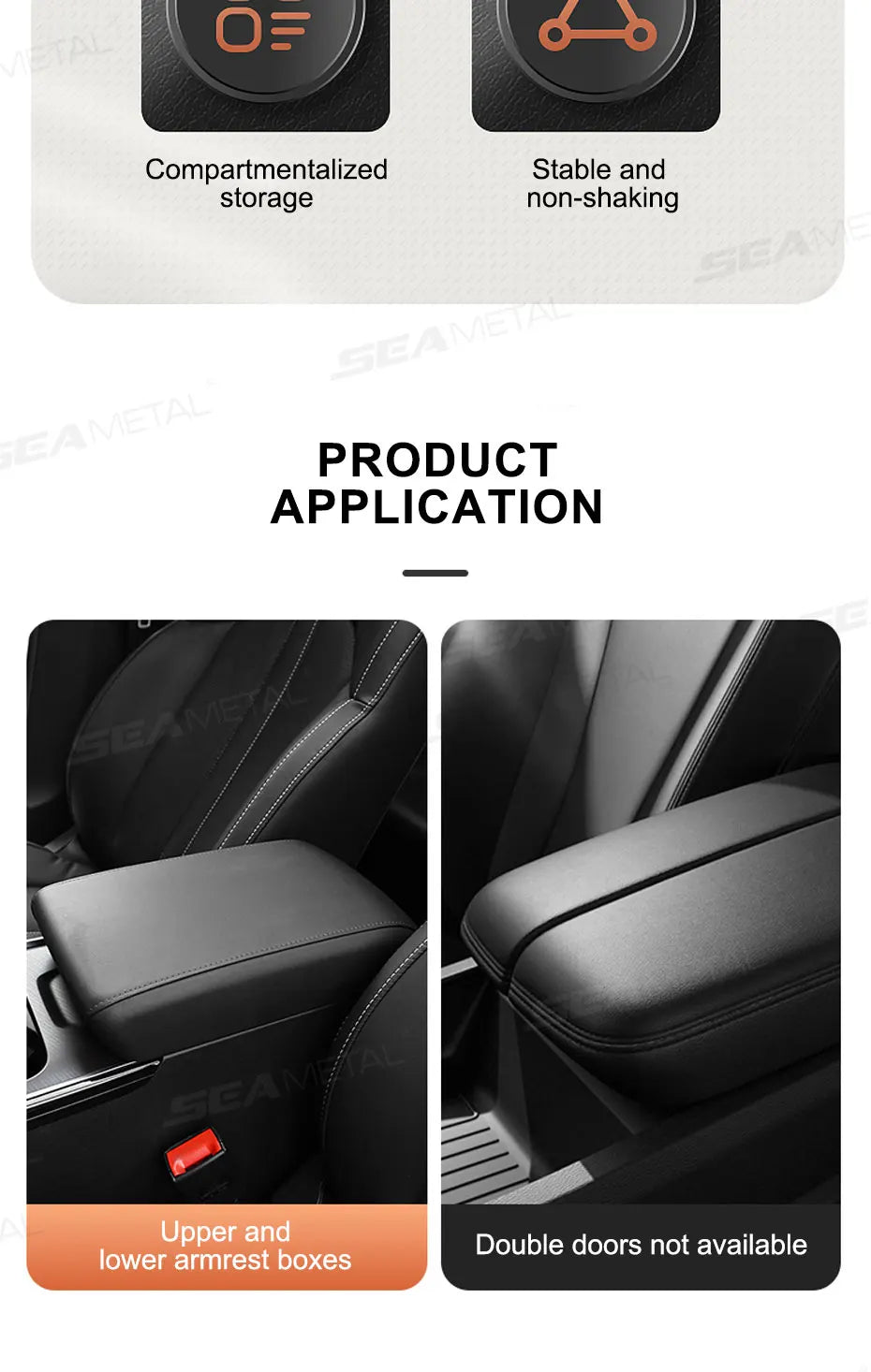 BLALION Car Armrest Mat Height Increase Pad Car Tissue Storage Box Cup Holder Armrest Protect Cushion Elbow Support Arm Cover
