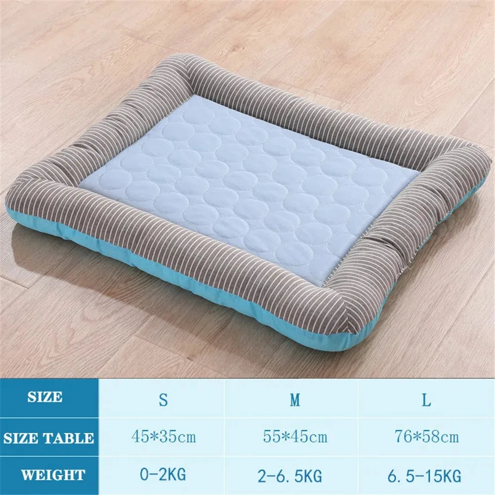 Cooling Pet Bed Cats Accessories Dog Houses and Habitats Accessory Basket Puppy Goods Cushions House Kitten Products Beds