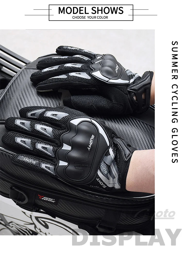 Suomy Motorcycle Gloves Men Women Summer Motorbike Racing Gloves Touch Screen Breathable Motocross Moto Biker Cycling Gloves