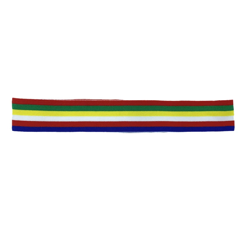 1PC 4cm Wide Rainbow Nylon Elastic Band Flat Adjustable Sewing Band for Wig Edges Hair Extensions Wrap Hairdressing Tool