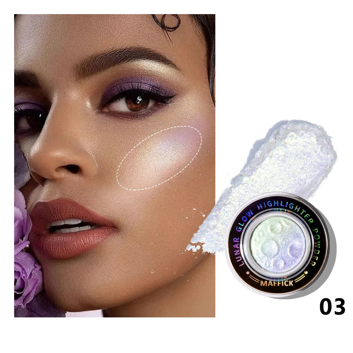 3 Colors Diamond Highlighter Powder Palette Glitter Face Contour Brighten Makeup Shimmer Ultra-concentrated Illuminate Cosmetic