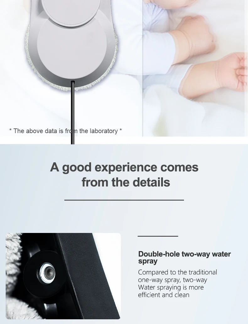 PuRuiKai robot electric automatic window cleaning Robotic vacuum cleaner, with remote control, two-way automatic spray