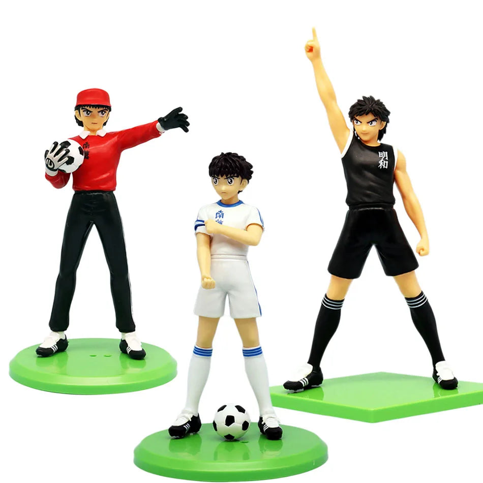 18cm Captain Tsubasa Anime Figure Ozora Tsubasa Action Figures Hyuuga Kojirou/Wakabayashi Genzou Figurine Collection Model Toys