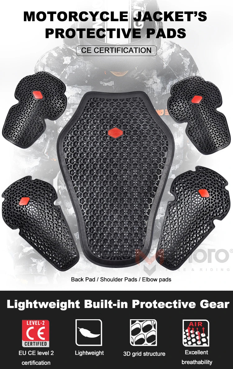 Motorcycle Armor CE certified Jacket Insert Back Protector Thicken High elasticity Rider Armor Back Spine Protective Pad