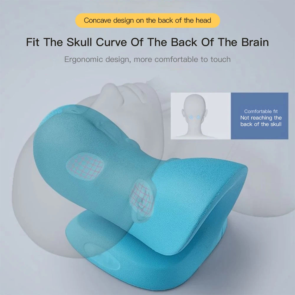 Neck Massage Pillow Neck Shoulder Cervical Chiropractic Traction Device Massage Pillow for Pain Relief  Spine Correction