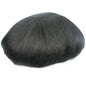 N.L.W. Men's Toupee Replacement Hairpiece 100% European Human Hair AUS Lace And PU System #1B off Black