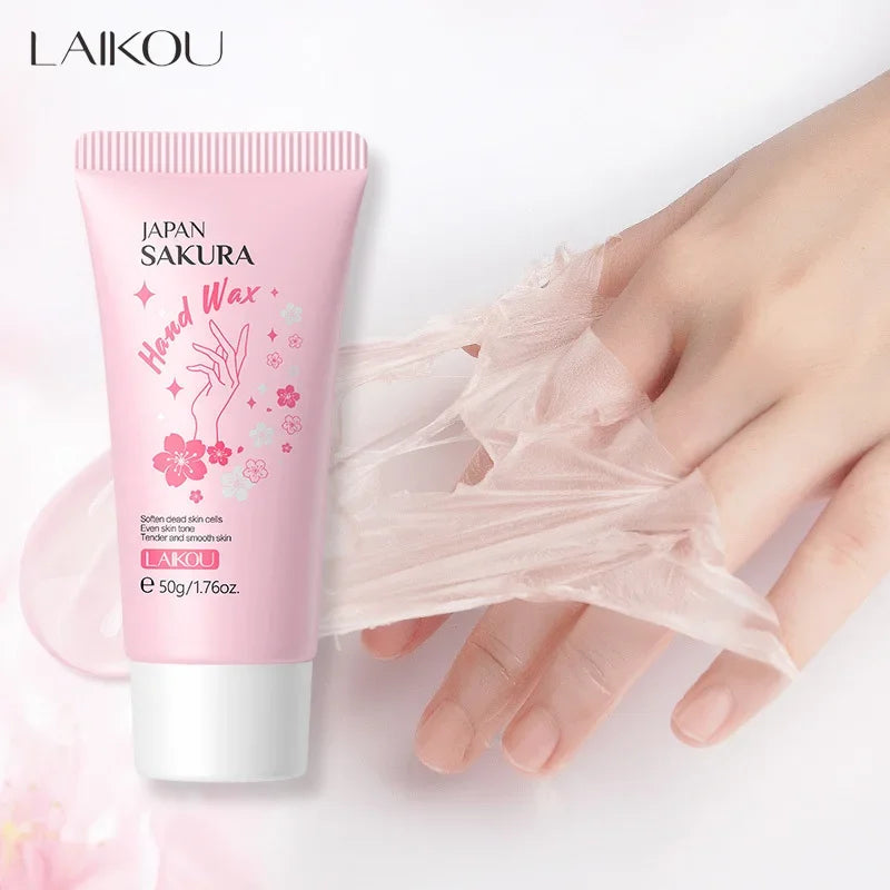 Laikou Sakura Honey Milk Moisturizing Hand Wax Repair Exfoliating Calluses Acid Anti-Aging Hand Cream Care Scrub Hand Mask