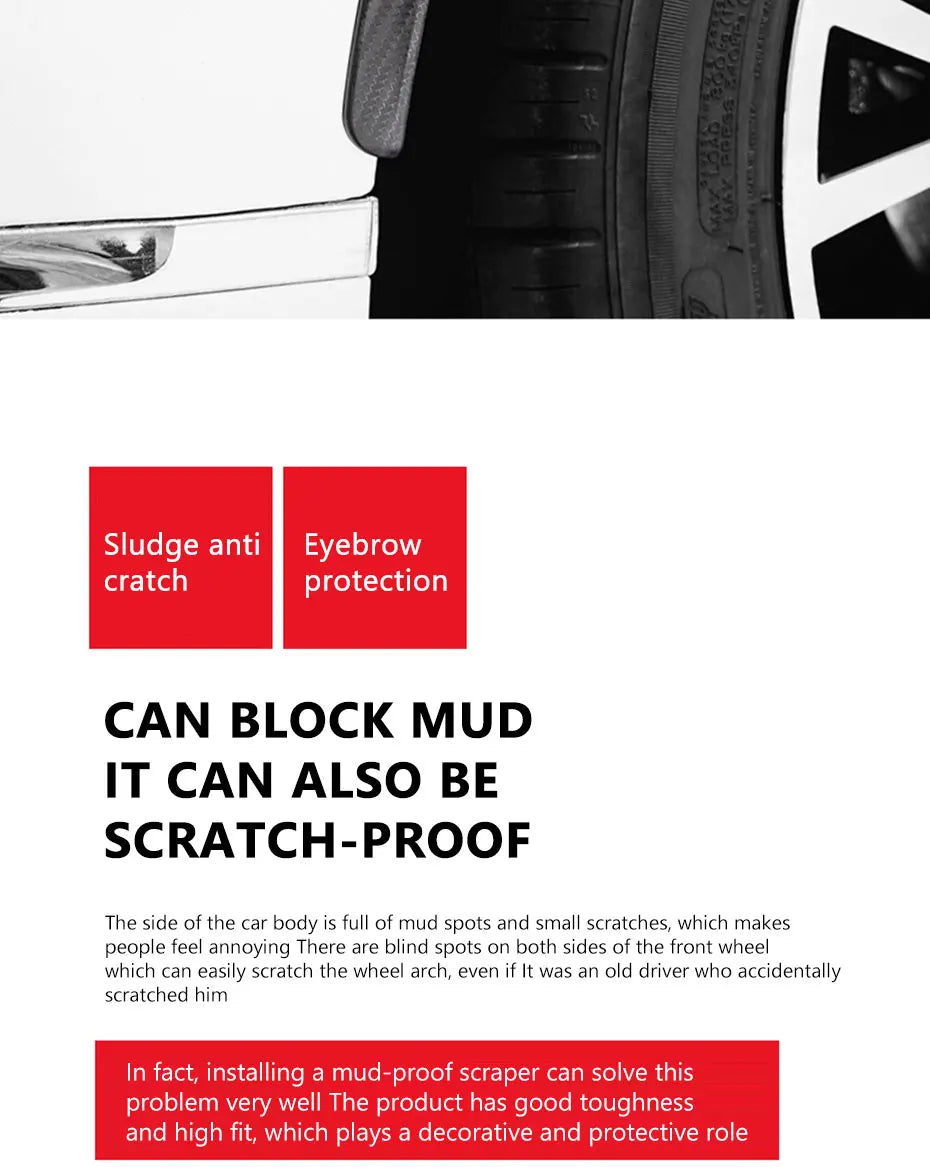 BLALION Car Fender Protector Strip Universal Front Tyre Strip Anti Scratch Protector Wheel Tyre Eyebrow Mud Guard Glue Stickers